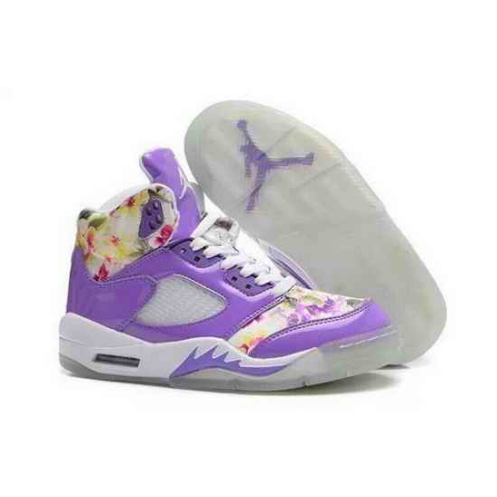 Air Jordan 5 Shoes 2014 Womens Cherry Blossoms Purple White